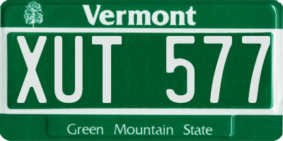 VT license plate XUT577