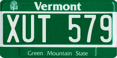VT license plate XUT579