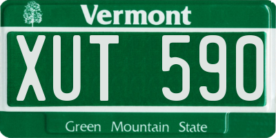 VT license plate XUT590