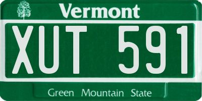 VT license plate XUT591