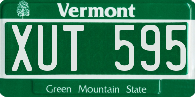 VT license plate XUT595