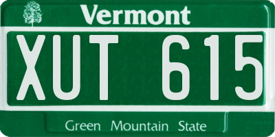 VT license plate XUT615