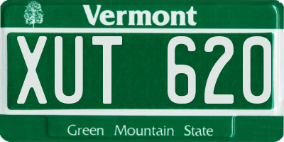 VT license plate XUT620