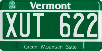 VT license plate XUT622