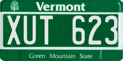 VT license plate XUT623
