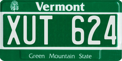 VT license plate XUT624