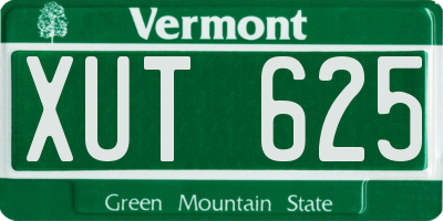VT license plate XUT625