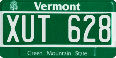 VT license plate XUT628