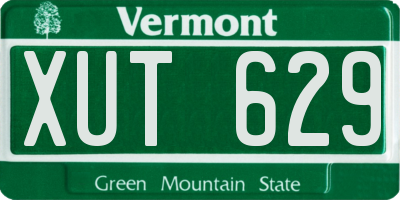 VT license plate XUT629