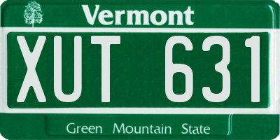 VT license plate XUT631