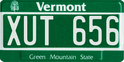 VT license plate XUT656