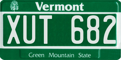 VT license plate XUT682