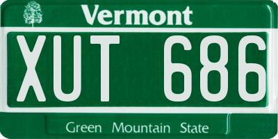 VT license plate XUT686
