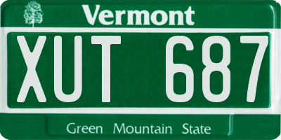 VT license plate XUT687