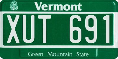 VT license plate XUT691