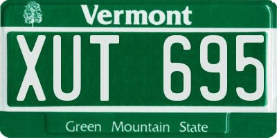 VT license plate XUT695