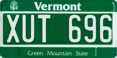 VT license plate XUT696