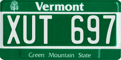 VT license plate XUT697