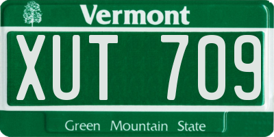 VT license plate XUT709