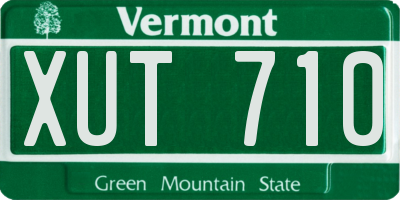 VT license plate XUT710