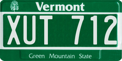 VT license plate XUT712