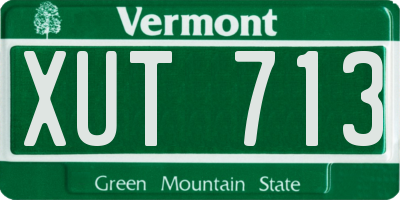 VT license plate XUT713
