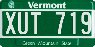 VT license plate XUT719