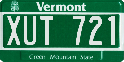 VT license plate XUT721