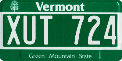 VT license plate XUT724