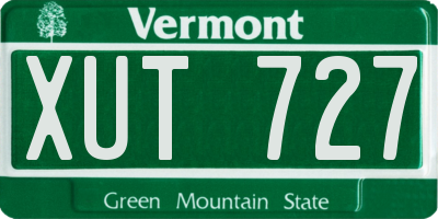 VT license plate XUT727