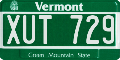 VT license plate XUT729