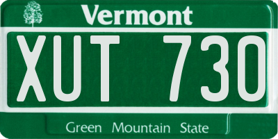 VT license plate XUT730