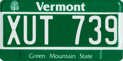 VT license plate XUT739