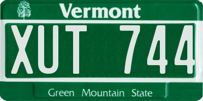 VT license plate XUT744