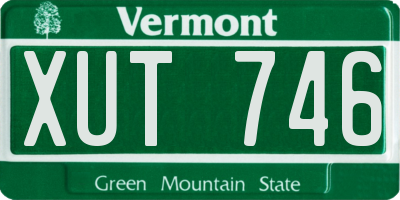 VT license plate XUT746