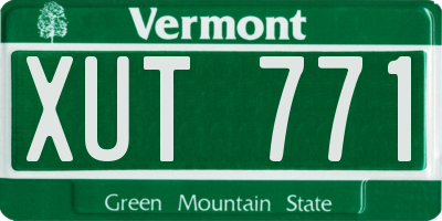VT license plate XUT771