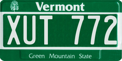 VT license plate XUT772