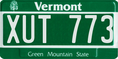 VT license plate XUT773