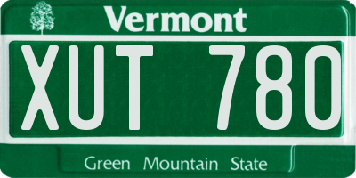 VT license plate XUT780