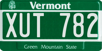 VT license plate XUT782