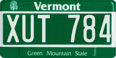 VT license plate XUT784
