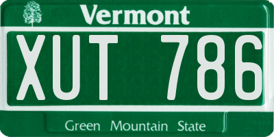 VT license plate XUT786