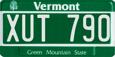 VT license plate XUT790