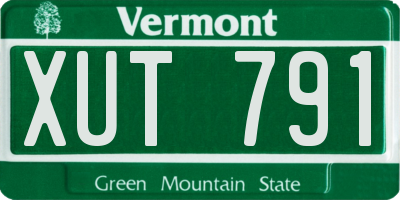 VT license plate XUT791