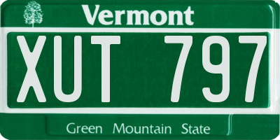 VT license plate XUT797