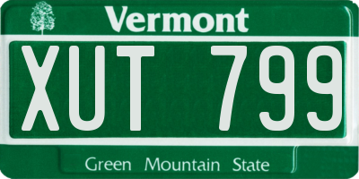 VT license plate XUT799