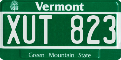VT license plate XUT823