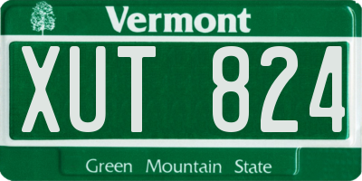 VT license plate XUT824