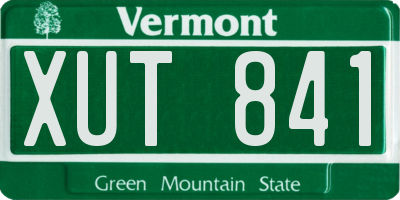 VT license plate XUT841