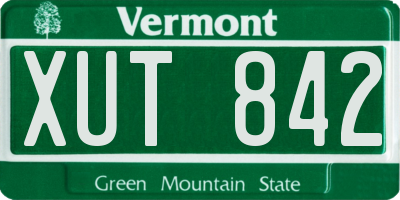 VT license plate XUT842